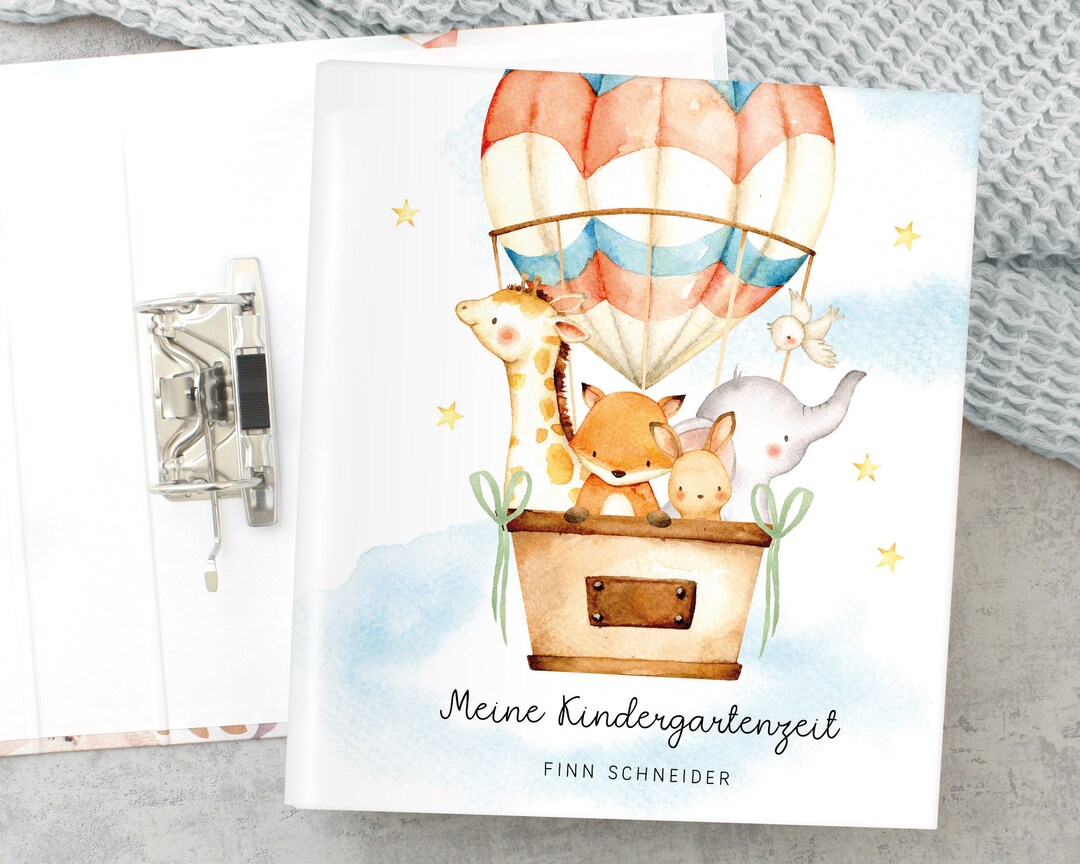  Foto zu Ordner Personalisiert Kindergartenordner Heißluftballon - Etsy 