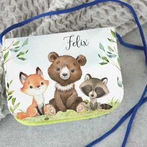 Brustbeutel für Kinder personalisiert Waldtiere