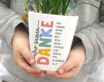 Danke Blumentopf Abschiedsgeschenk Kindergarten Grundschule Erzieherin Lehrerin, Danke sagen, Lehrergeschenk