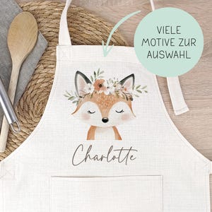 Ferocity Kinderschürze Mit Fuchs-Motiv – Malschürze & Kochschürze Für Kinder, Waschbarer Polyester