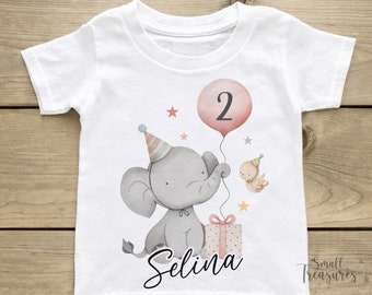 T-Shirt Geburtstagsshirt personalisiert, Elefant