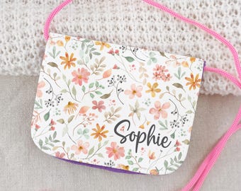 Brustbeutel für Kinder personalisiert Blumenmuster
