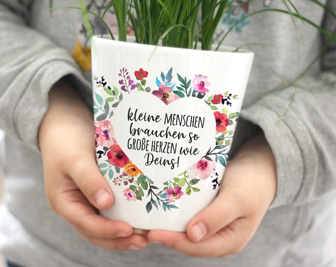 Blumentopf Abschiedsgeschenk, Geschenk Hebamme, Lehrer Geschenk