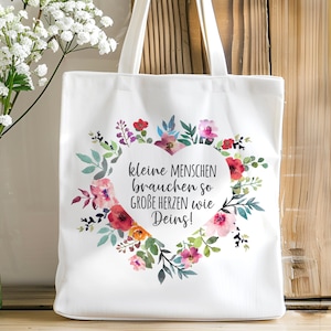 Geschenk für Lehrer oder Erzieher, Stofftasche, Danke sagen, Abschiedsgeschenk