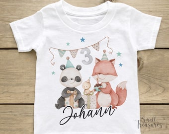 T-Shirt Geburtstagsshirt personalisiert, Tiere Party