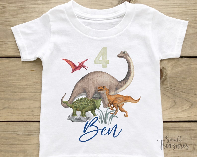 Geburtstagsshirt Dinos personalisiert, T-Shirt Bild 1