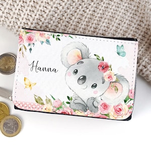 Kinder Geldbörse Portmonee personalisiert mit Name Koala