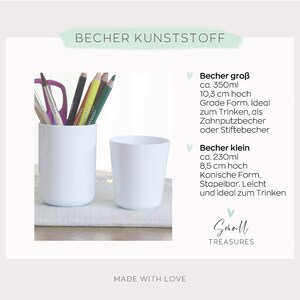 Kinderbecher aus Kunststoff, Trinkbecher personalisiert mit Namen, Hase image 4