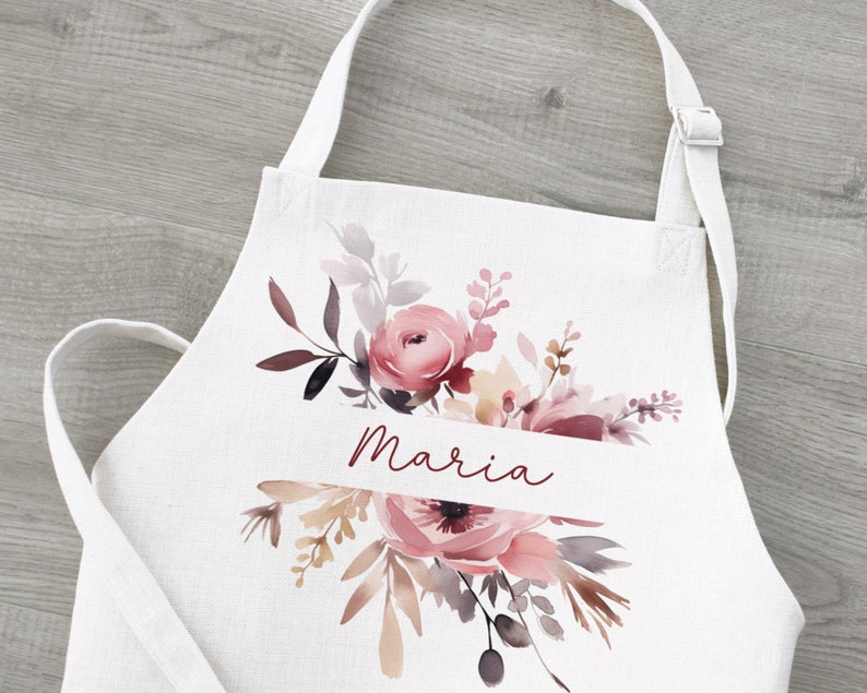 Schürze Blumen personalisiert, Geschenk für Mama, Muttertag, Muttertagsgeschenk afbeelding 1