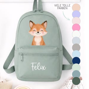 Kindergartenrucksack Tiere, Kindergartentasche personalisiert, Farbauswahl, Geschenkidee für Kinder, Rucksack