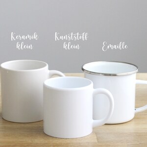 Tasse Kindertasse Emaille Kunststoff Keramik Becher personalisiert, skandinavisch Waldtiere image 5