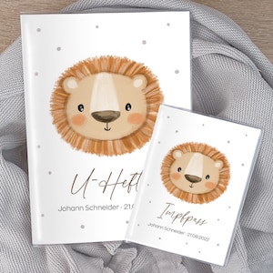 U-Heft & Impfpass-Hülle, personalisiert Löwe