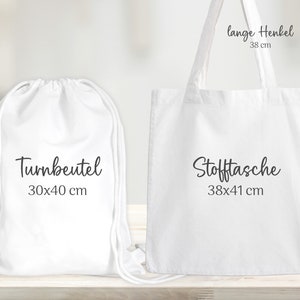 Stoffbeutel Turnbeutel Rucksack, Kindergartentasche mit Name personalisiert Pferd Bild 2