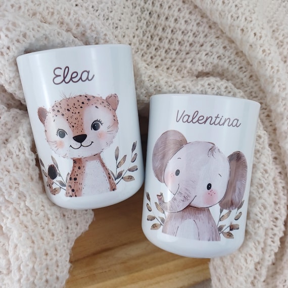 Zahnputzbecher Für Kinder | Personalisierter Kunststoffbecher Mit Namen | Geschenk Für Jungen