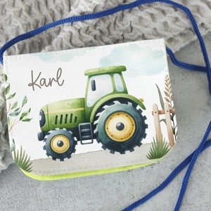 Brustbeutel für Kinder personalisiert Trecker Traktor