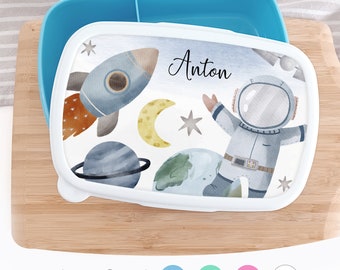 Brotdose Brotbox Lunchbox personalisiert, Astronaut Weltall