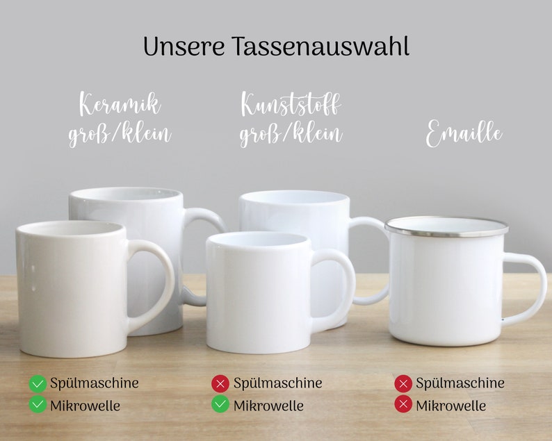 Tasse Kindertasse Emaille Kunststoff Keramik Becher personalisiert, skandinavisch Waldtiere image 4