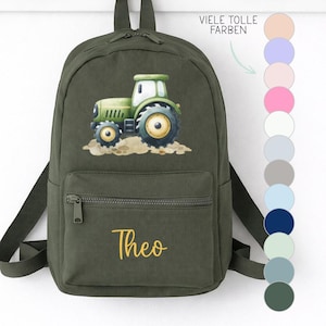 Traktor Rucksack Kinder personalisiert – Kindergartenrucksack mit Name – Kinderrucksack Kindergartentasche