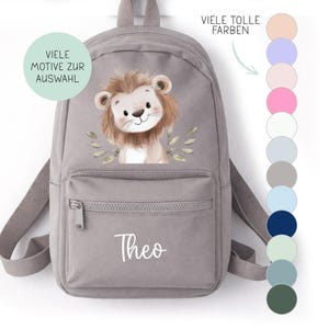 Kinderrucksack personalisiert mit Tiermotiv – Kindergarten Rucksack mit Name – Geschenk zum Kita Start