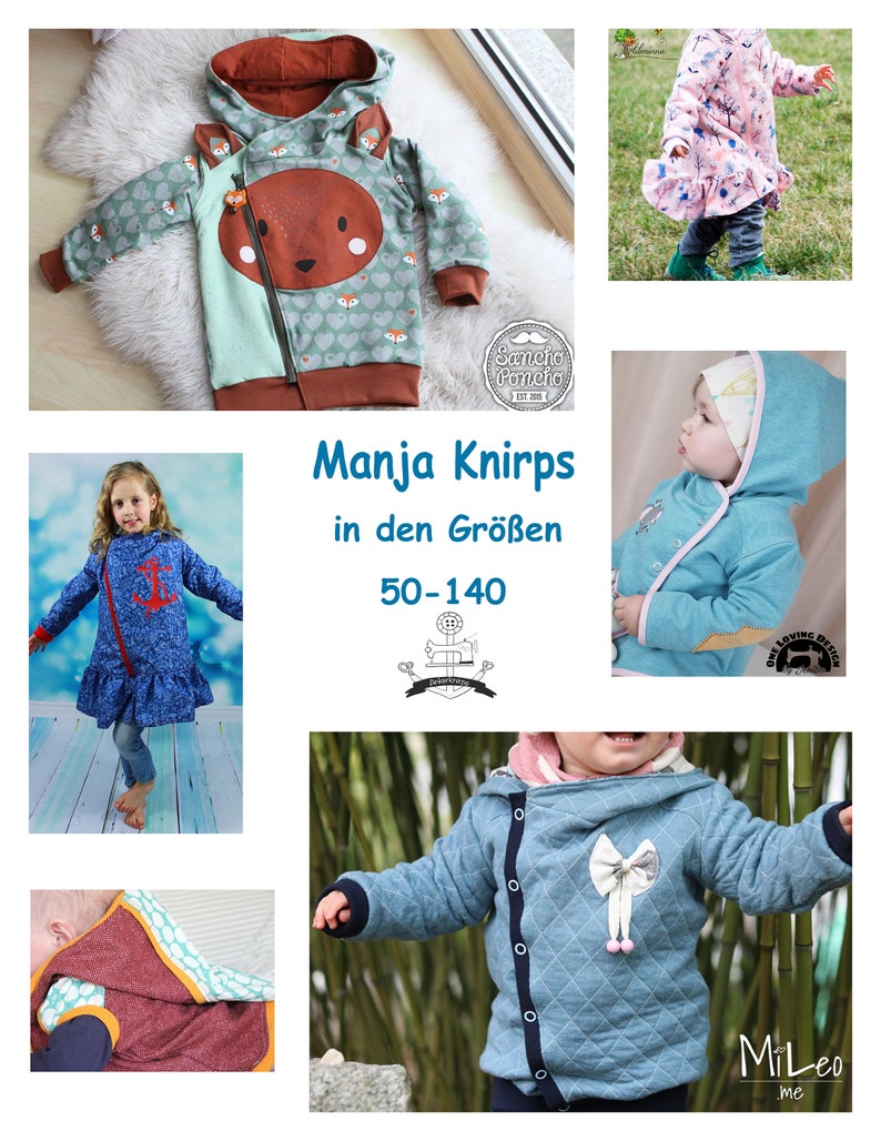 Puede incluir: Una colecci&oacute;n de patrones de costura para ropa de ni&ntilde;os. Los patrones son para las tallas 50-140. Los patrones presentan una variedad de estilos, incluyendo una chaqueta con capucha, un c&aacute;rdigan y un vestido. Los patrones est&aacute;n disponibles en una variedad de colores y telas.