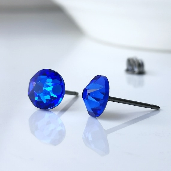 Cobalt blue hotsell stud earrings