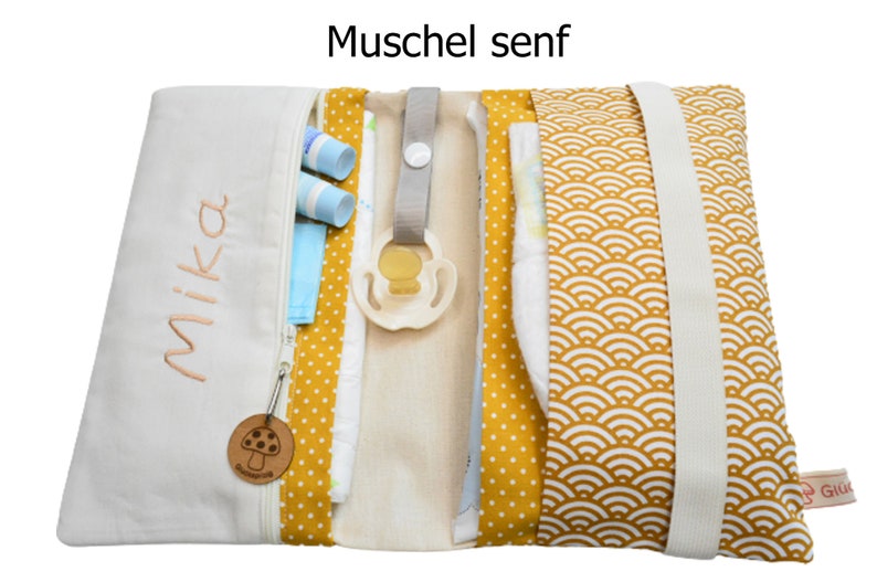 Windeltasche mit Namen senf