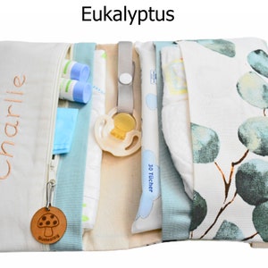 Windeltasche mit Namen Eukalyptus