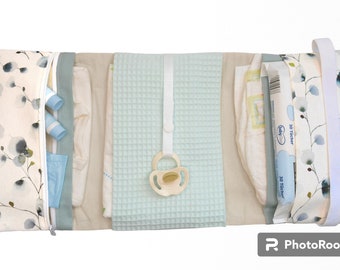 Diaper bag with 3 sides changing mat