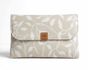 Diaper bag with washable changing mat for on the go - various fabrics, changing mat with compartments