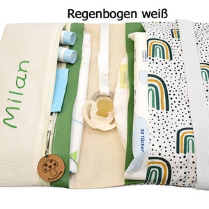 Windeltasche mit Namen Regenbogen