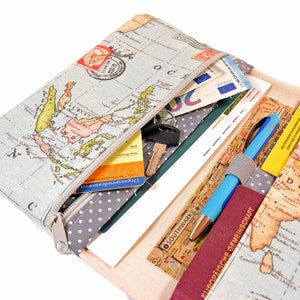 ready to ship passport cover travel case world map