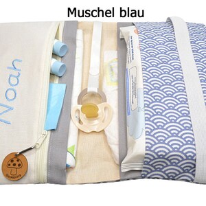Windeltasche mit Namen blau