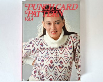 Book - Punch Card Pattern Vol. 4, Pattern Book Brother Punch Card Knitting Machine, Vintage!