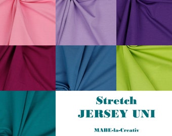JERSEY UNI, color of your choice, jersey knit, stretch, organic cotton