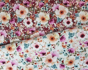 Cotton fabric, poplin FLOWERS, color to choose