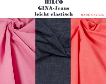 GINA Jeans HILCO - Farbe zur Wahl - Öktotex - Jeansstoff Stoff Baumwolle Polyester rosa rot blau