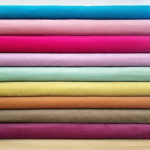 FEINCORD tinta unita, cotone - petrolio, rosa, rosa, viola, verde, curry, marrone, cammello, rosso vino
