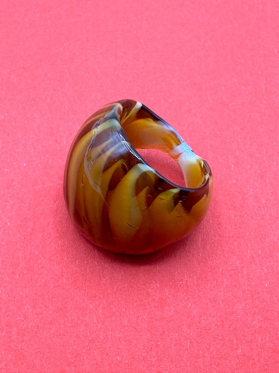 Murano glass ring particularly beautiful decorati… - image 2