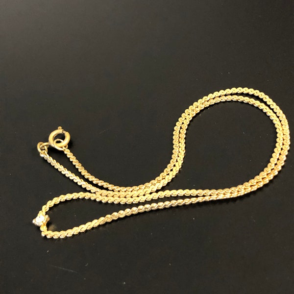 Gold plated rhinestone necklace, very good quality