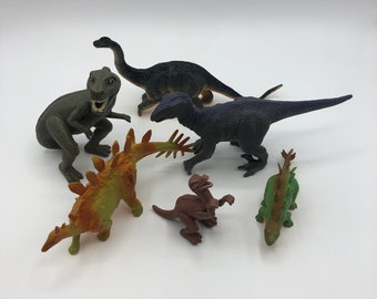 Dinosaur Toy Collection you get all in the photo 6 different and different sizes partially movable arms and legs