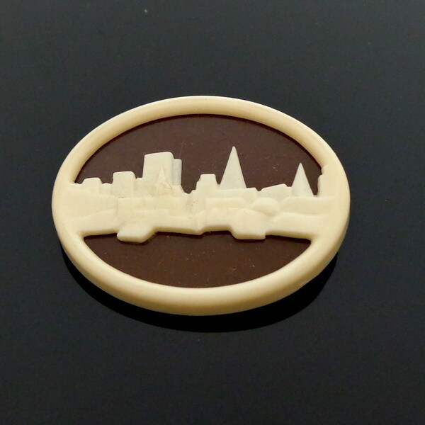 Vintage Stadt Brosche Skyline City Brooch