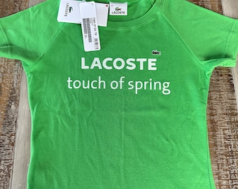 t-shirt Lacoste vert pistache jamais porté neuf reçu