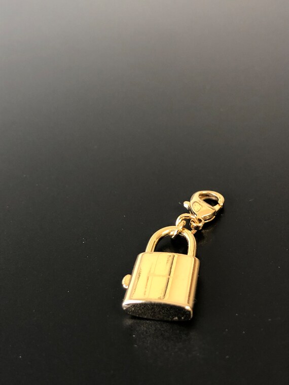 Castle Charm Pendant Vintage 1980s gold-plated, h… - image 5