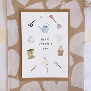 Postkarte "Happy Mothers Day" Garten zum Muttertag Aquarell A6 Karte Mama Mutter Postkarte Muttertagskarte