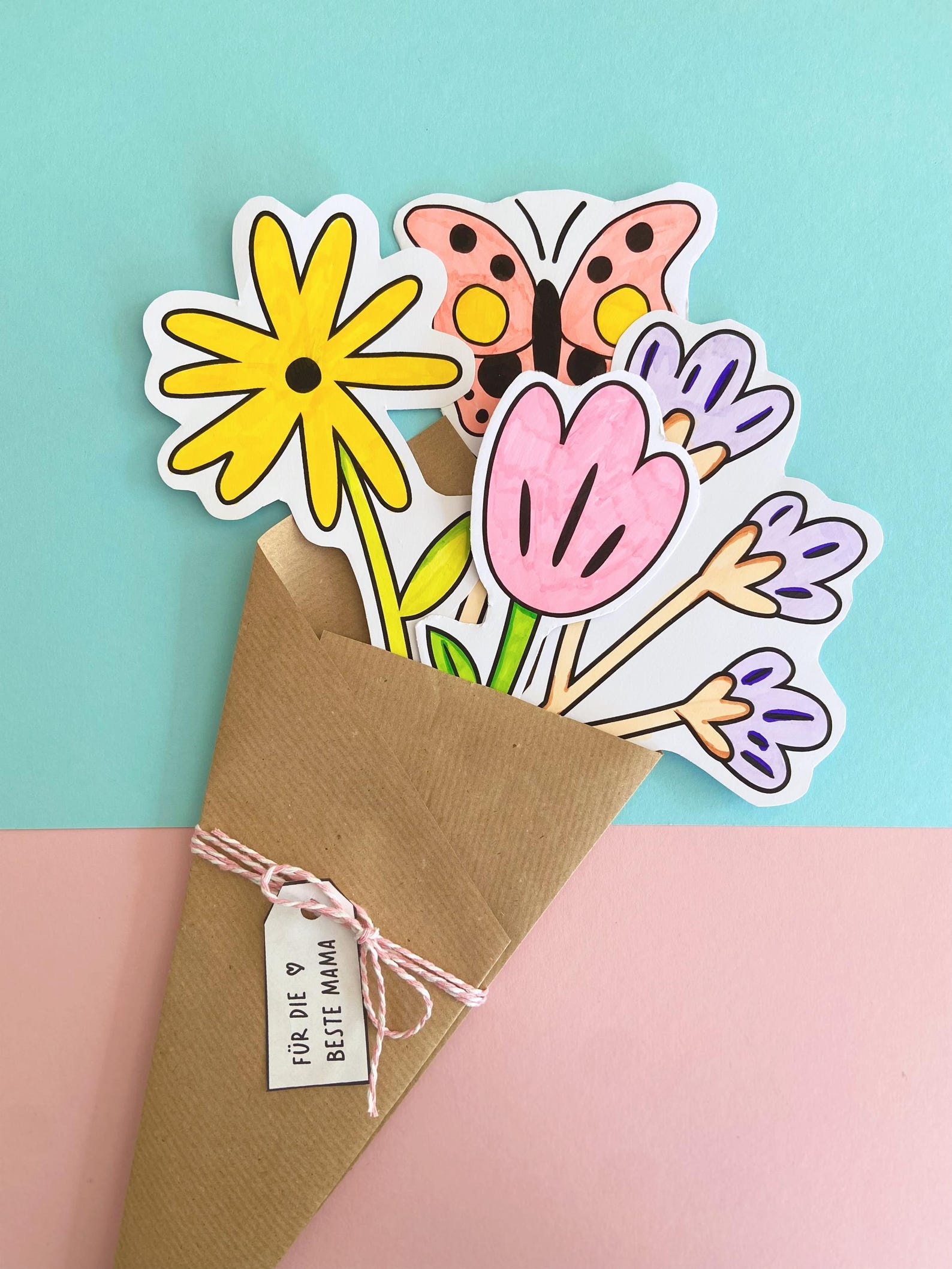 DIY Flower Bouquet Craft for Kids | Gift for Mom | Mother's Day Craft ...