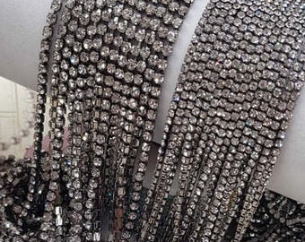 Cadena de copa de diamantes de imitación de cristal de latón chapado en bronce