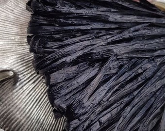 Raffia Pearl Finish, Black Color, 5 mm width