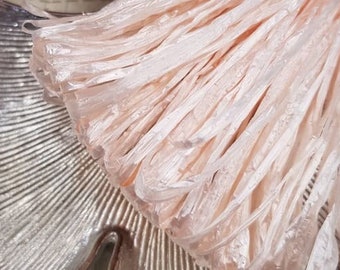 Raffia Pearl Finish, Light Peach Color, 5 mm width