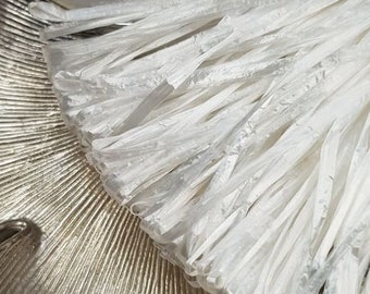 Raffia Pearl Finish, White Color, 5 mm width