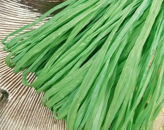 Raffia Matt Finish, Green Color, 5 mm width